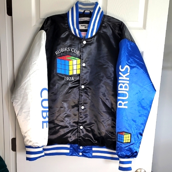 Headgear Classics | Jackets & Coats | Vintage Rubiks Cube Satin Jacket ...